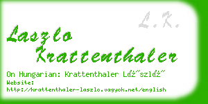 laszlo krattenthaler business card